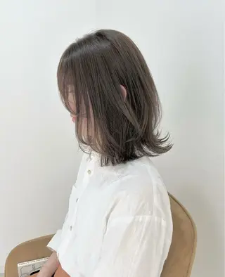 ミディアム カラー 透明感/艶カラー🌼 茶屋町🌼SA-YAのヘアスタイル
