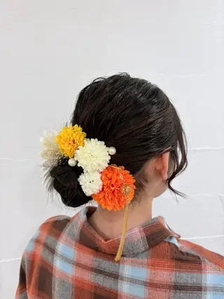 セミロング ヘアアレンジ Flat /rina🧸のヘアスタイル