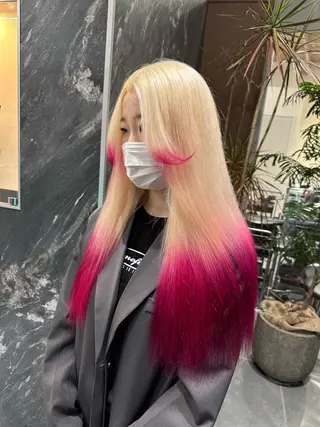 ロング カラー salowin原宿iori所属・💋ハイトーンデザイ ンヘア💋A'nyuのヘアスタイル