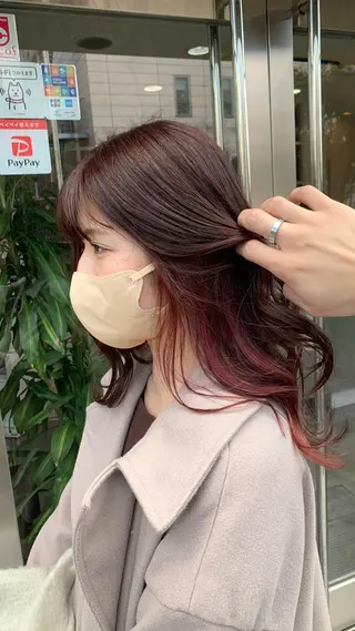 ロング カラー 🌈re-room EIKI🇰🇷のヘアスタイル