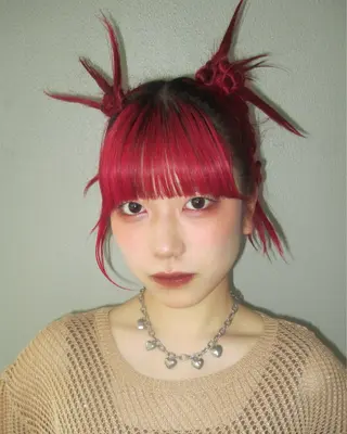 ロング カラー ヘアアレンジ minto/ 似合わせ/ハイトーンのヘアスタイル