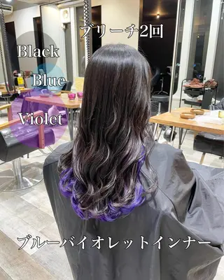 ロング カラー ACROあべの店所属・艶カラー/インナー /グラデ/大西小百合のヘアスタイル