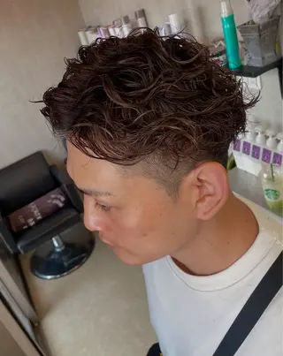 ショート パーマ メンズ 大島 渓翔のヘアスタイル
