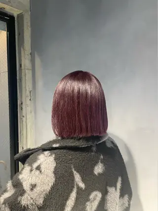 ミディアム カラー 暖色/ハイトーン/ カラー/HBLのヘアスタイル