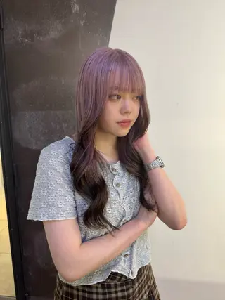 ロング カラー SEAM所属・詩音 ／札幌美容師のヘアスタイル