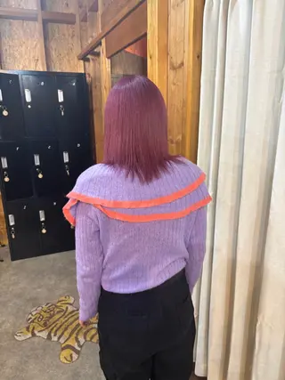 カラー 赤味ゼロ✨️透ける ハイトーン😇ハルキのヘアスタイル