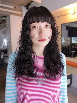 ロング パーマ ヒカル/ミディアム パーマ/ロングパーマのヘアスタイル