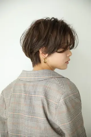 ショート カラー パーマ BELLA阿部野 TOMOMIのヘアスタイル