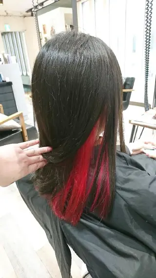 ロング カラー ACROあべの店所属・艶カラー/インナー /グラデ/大西小百合のヘアスタイル