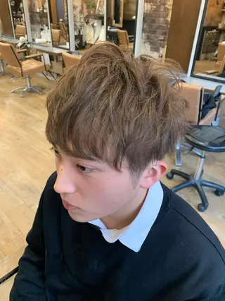 カラー メンズ 毛流れ縮毛矯正✨ メンズ那智優貴のヘアスタイル