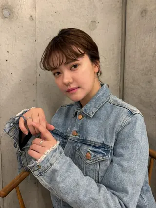 ミディアム パーマ ヘアアレンジ Qin shaire salon 原宿所属・🌿パーマ/ボブ/ レイヤー/Mikiのヘアスタイル