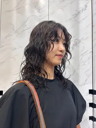 ロング パーマ miu /透明感カラーのヘアスタイル