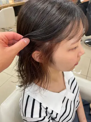 ミディアム カラー ボブ/透明感 カラー /風花のヘアスタイル