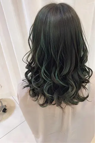 ミディアム カラー パーマ ヘアアレンジ SALOWIN天神大名店所属・羽エクステ/スリム タッキ/kodaiのヘアスタイル