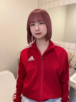 ミディアム 舟橋耀/ブリーチカラ ー/レイヤーカットのヘアスタイル