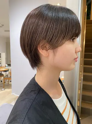 ショート カラー 顔まわりカラー特化 赤津百合絵のヘアスタイル