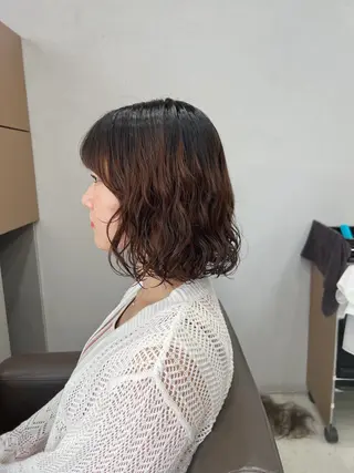 ショート カラー パーマ ボブパーマコテ巻き風 パーマNo1深江秀平のヘアスタイル