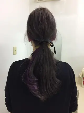 ロング カラー 周りと差のつくハイト ーン🥣AZUKIのヘアスタイル