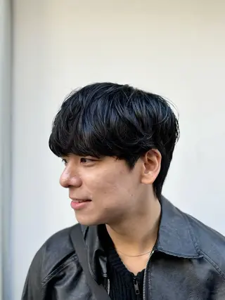 ショート パーマ メンズ 韓国メンズヘア/ ダウンパーマ/歩夢のヘアスタイル