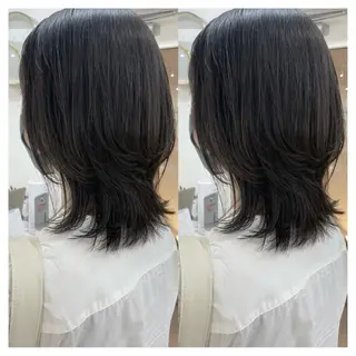 ミディアム カラー 村山 茉衣のヘアスタイル