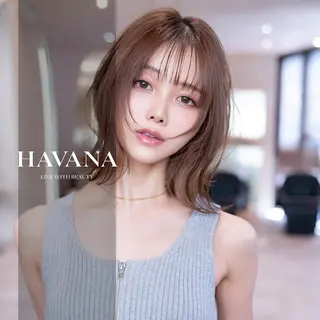 ミディアム カラー HAVANA.立川 【レイヤー/韓国】のヘアスタイル