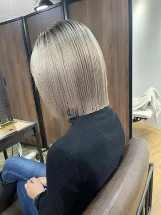 ショート 山影✨バレイヤージュ ハイライト✨メンズ◎のヘアスタイル