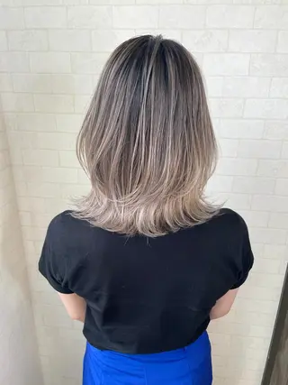 ミディアム カラー 神野 雅樹のヘアスタイル