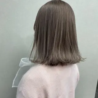 カラー ミディアム ♡韓国ヘア♡ ブリーチ✨ハイトーンのヘアスタイル