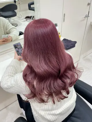 セミロング 🎀🫧透明感 ピンクラベンダー💟のヘアスタイル