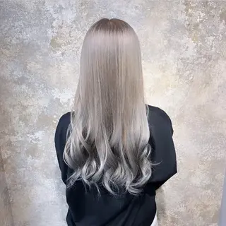 ロング カラー 編み込みエクステ/ ハイトーン りょすけのヘアスタイル