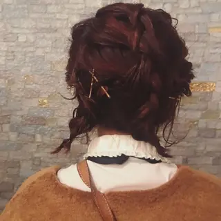 ミディアム ヘアアレンジ コマツリサ ROCCO eastのヘアスタイル