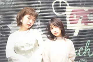 ミディアム カラー パーマ モリシタ サトシのヘアスタイル