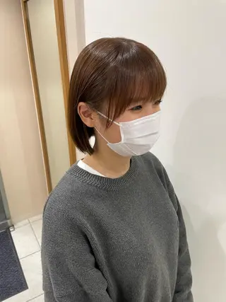 ショート 巻けるケア縮毛矯正✨ ケアカラー✨山下のヘアスタイル