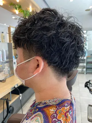 ショート パーマ メンズ 💈メンズ特化 美容師サキ💈のヘアスタイル