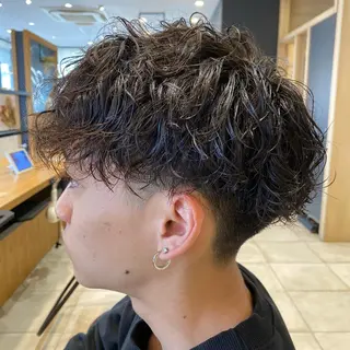 ショート パーマ メンズ Seaツイスト/ ユウガのヘアスタイル