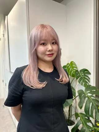 セミロング cinq   PROJECT所属・ミルクティーベージュ /ボブ/あげは🎀のヘアスタイル