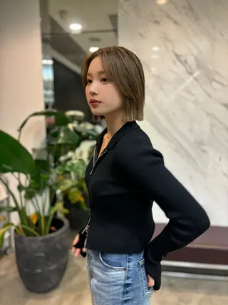 ミディアム カラー パーマ ヘアアレンジ 小玉 彰哉のヘアスタイル