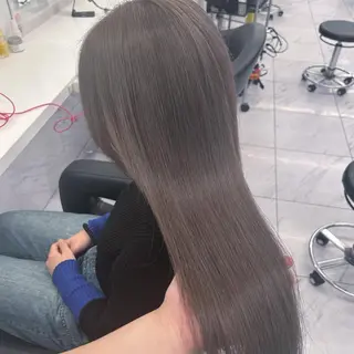 ロング カラー パーマ ヘアアレンジ メンズ キッズ ブリーチなしカラー/ ブラウン/レイヤーのヘアスタイル