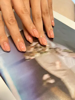 ネイル ちゅるんネイル🪄 耳ツボジュエリー🔗のネイルデザイン