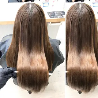 ロング カラー ヘアアレンジ 韓国レイヤーカット/ 儚げカラーチナツのヘアスタイル