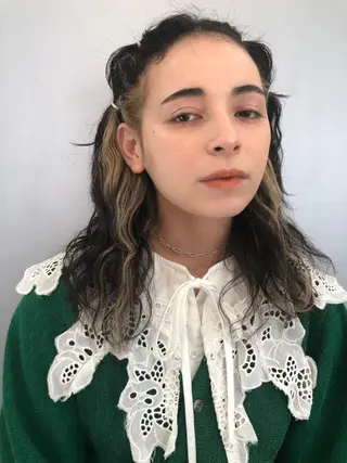 セミロング カラー ヘアアレンジ NOUN所属・eri kinjoのヘアスタイル