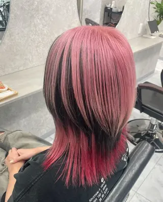 ミディアム 🦋ハイトーン🦋 石山 希理🦋のヘアスタイル