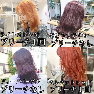 ミディアム カラー ネイル ハイトーン&暗髪🔥 表参道二刀流マエダのヘアスタイル