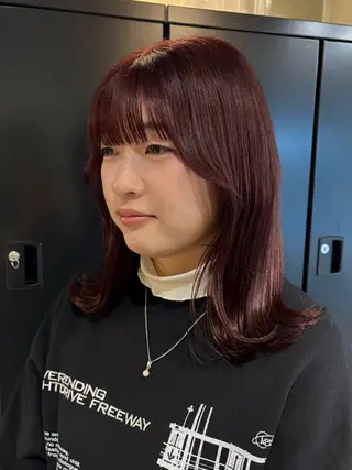 セミロング カラー hashimoto kaedeのヘアスタイル