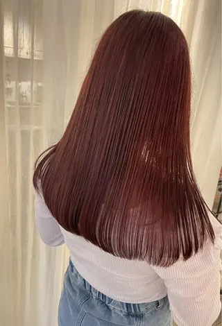 カラー Sherry/R 三川町　木村祐里奈のヘアスタイル