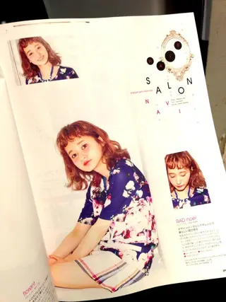 セミロング カラー パーマ la fith所属・rico_by ヘアとアイブロウのヘアスタイル