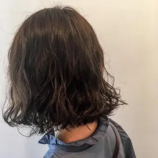 ミディアム パーマ RINA🧤 デザインとボブのヘアスタイル