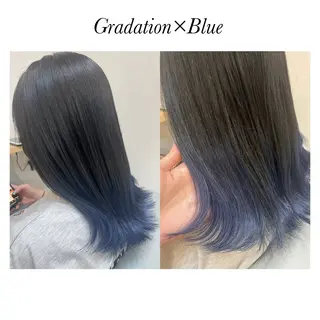 セミロング レイヤーカット・ 縮毛矯正 星野のヘアスタイル