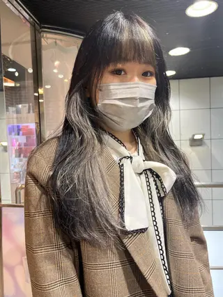 ロング カラー 💖デザインカラー/ タダ ハナカ💖のヘアスタイル