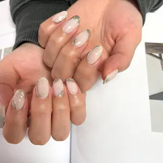 ネイル anyora nail salon所属・大人ワンホン キラキラ/Ayanoのネイルデザイン